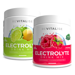 ReVitalise Electrolyte Lemon Lime and Raspberry 180 Twin Pack