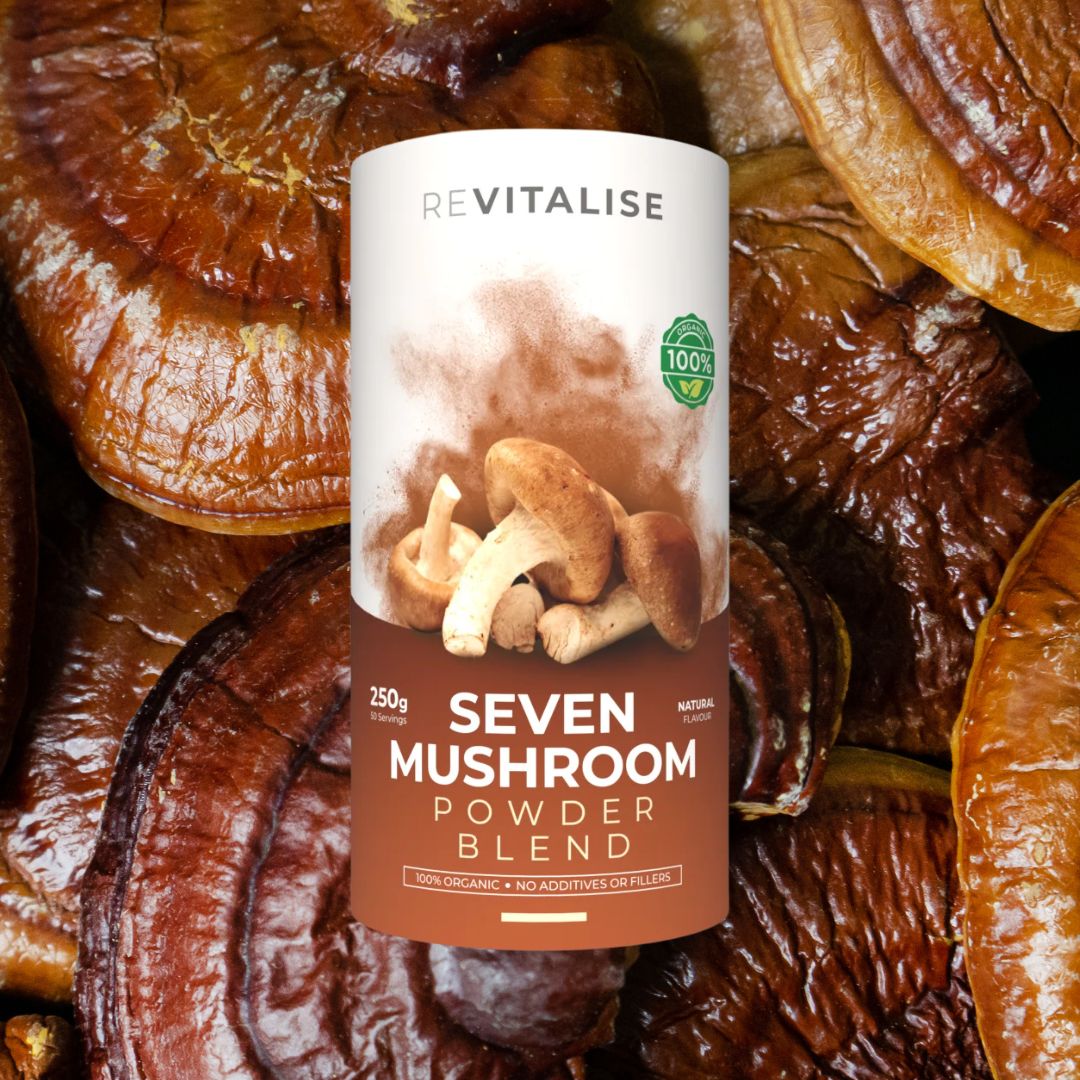 Seven Mushroom Powder Organic Wellness Blend