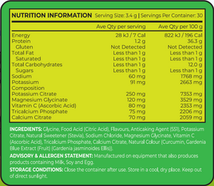 ReVitalise Kids: Zero Sugar Electrolytes Nutrition Table Adventure Apple