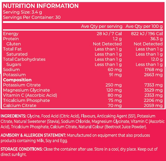 ReVitalise Nutritional Table Raspberry