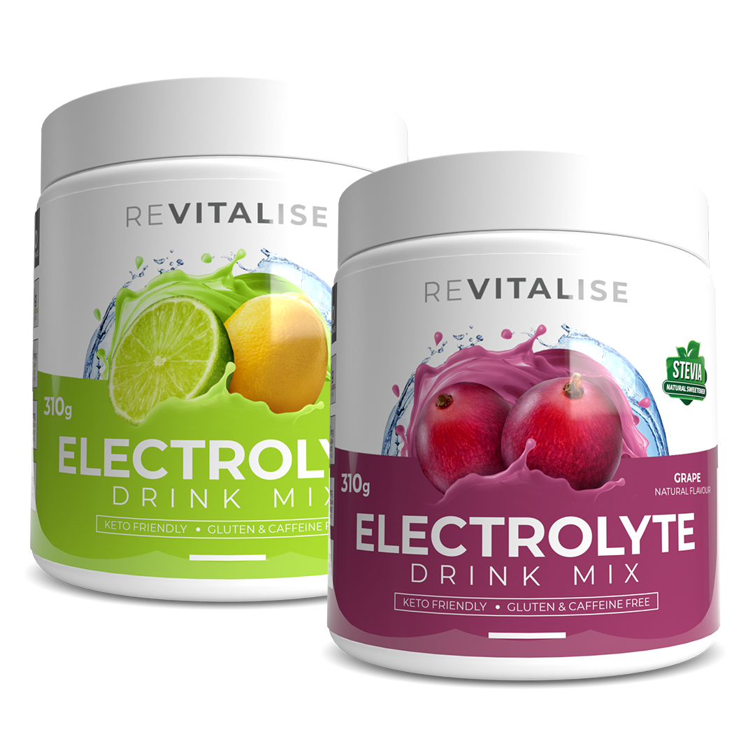 ReVitalise Electrolyte Lemon Lime and Grape 180 Twin Pack
