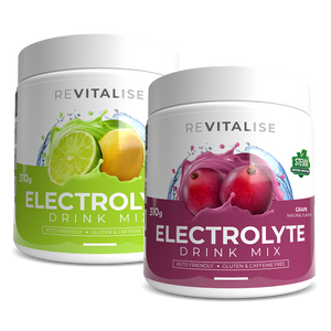 ReVitalise Electrolyte Lemon Lime and Grape 180 Twin Pack