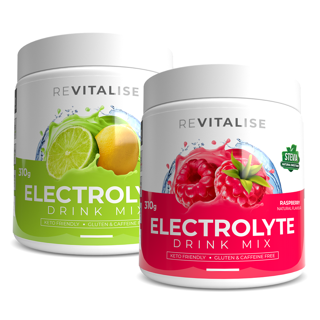 ReVitalise Electrolyte Lemon Lime and Raspberry 180 Twin Pack