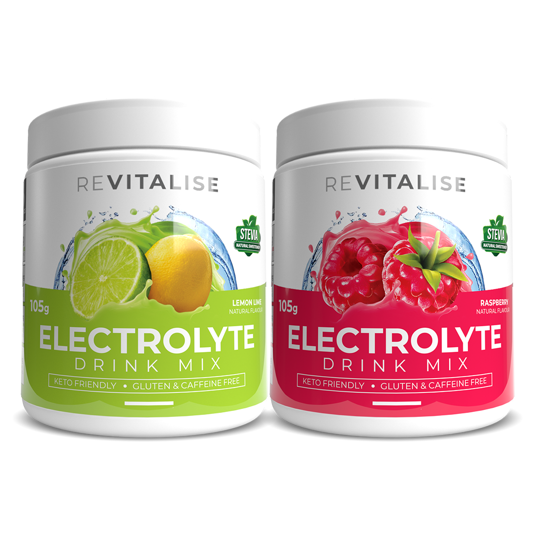 ReVitalise Electrolyte Lemon Lime and Raspberry 60 Twin Pack